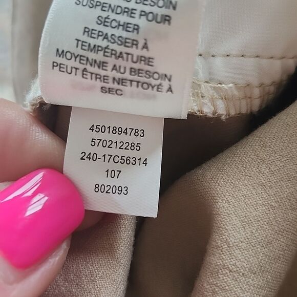 Chico's Fabulously Slimming Tan Khaki Pull On Waist Chino Pants, 8 - Picture 7 of 8